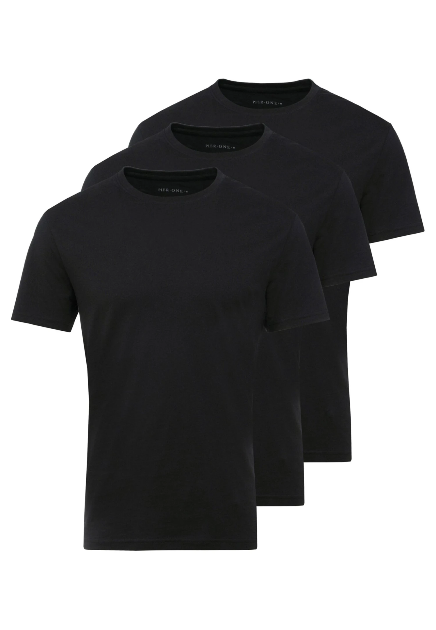 Pier One3 PACK - T-shirt - Bas - Black 6 Pier One3 PACK - T-shirt - Bas - Black - Bild 4