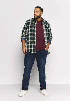 Pier One2 PACK - T-shirt - Bas - Dark Blue/bordeaux