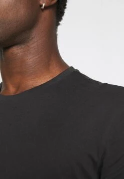 Pier One3 PACK - T-shirt - Bas - Black/mottled Dark Grey/bordeaux -Pier One Försäljning 04cd6e61680f434c97b57d78f55241fd