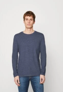 Pier One3 PACK - Långärmad Tröja - Mottled Dark Blue/light Brown/off-white -Pier One Försäljning 0e1473e0b15d4184a1c5205f60ccb542