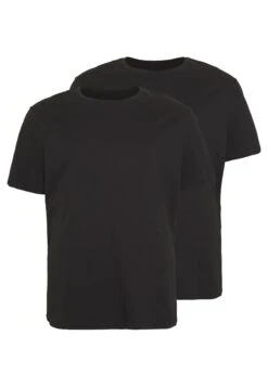 Pier One2 PACK - T-shirt - Bas - Black -Pier One Försäljning 17a4b0877266456bb3976cc291e7beff