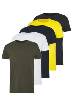 Pier One5 PACK - T-shirt - Bas - Olive/ White/ Navy /yellow /black 18 Pier One5 PACK - T-shirt - Bas - Olive/ White/ Navy /yellow /black -Pier One Försäljning 1b9164789150411d82264f1147f53451