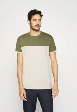 Pier OneT-shirt Med Print - Khaki/off-white