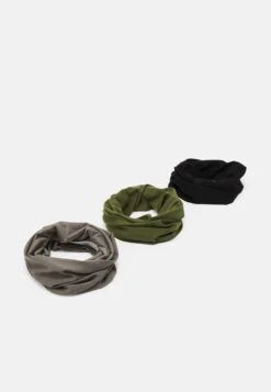 Pier One3 PACK UNISEX - Tubhalsduk - Black, Grey, Olive