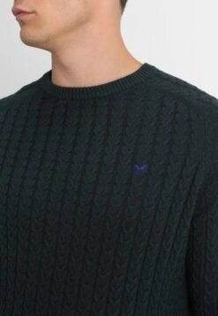 Pier OneStickad Tröja - Mottled Dark Green -Pier One Försäljning 57135d716ea04a579655d27a9bc59ae3