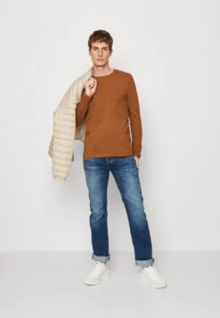 Pier One5 PACK - Långärmad Tröja - Blue/off-white/light Brown