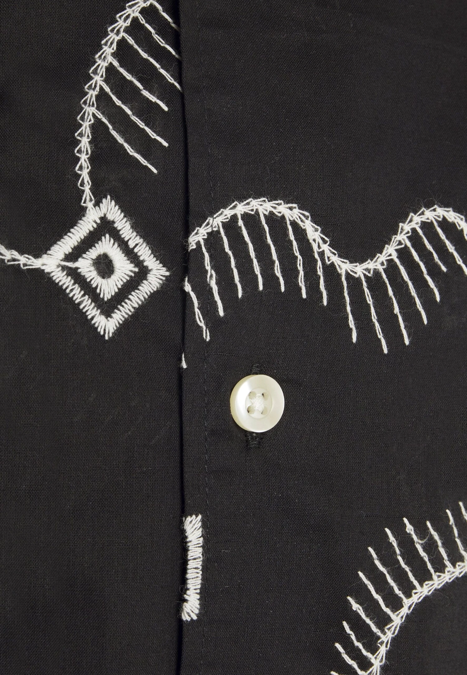 Pier OneEMBROIDERED LINES SHIRT - Skjorta - Black 7 Pier OneEMBROIDERED LINES SHIRT - Skjorta - Black - Bild 5