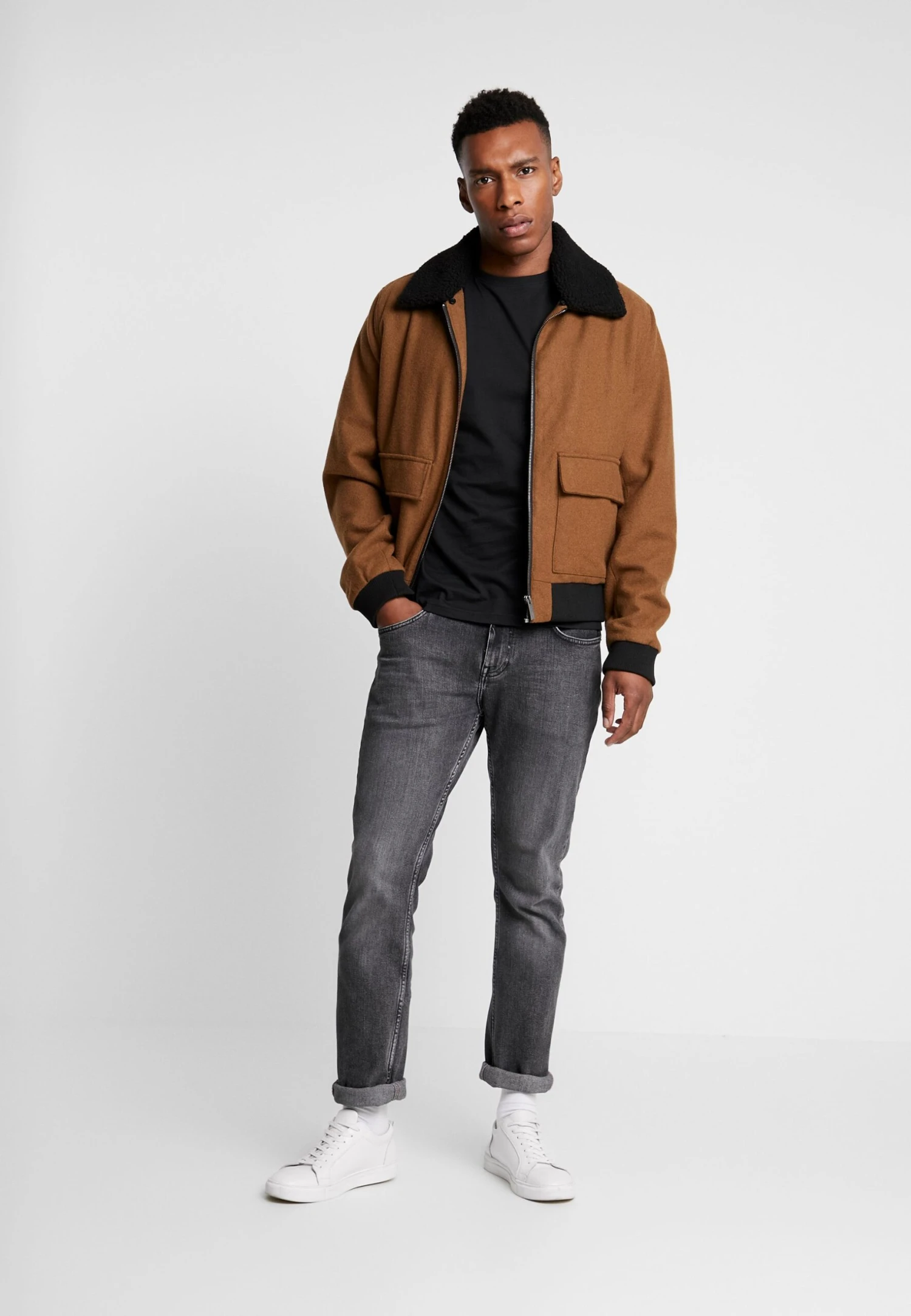 Pier One3 PACK - T-shirt - Bas - Black 3 Pier One3 PACK - T-shirt - Bas - Black