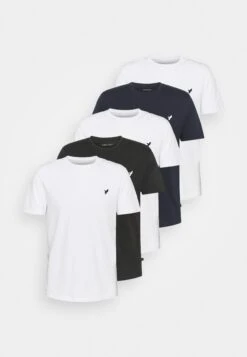 Pier One5 PACK - T-shirt - Bas - White/black/dark Blue -Pier One Försäljning 8041bfdceeaa4d4a9a850e92a8c64783