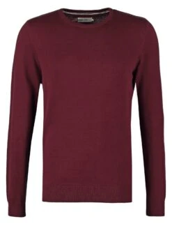 Pier OneBASIC CREWNECK - Stickad Tröja - Bordeaux -Pier One Försäljning 85d6d8a383134993bde44fb81e406306