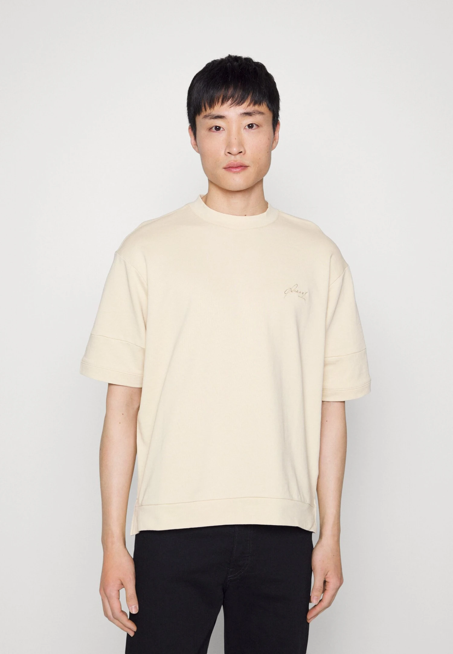 Pier OneSHORT SLEEVE SWEATSHIRT - T-shirt - Bas - Tan 3 Pier OneSHORT SLEEVE SWEATSHIRT - T-shirt - Bas - Tan