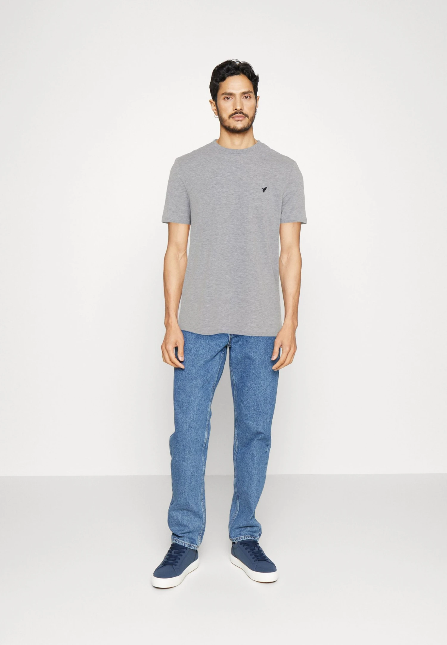 Pier One3 PACK - T-shirt - Bas - Mottled Light Grey/pink/black 3 Pier One3 PACK - T-shirt - Bas - Mottled Light Grey/pink/black