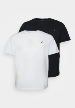 Pier One2 PACK - T-shirt - Bas - Dark Blue/white -Pier One Försäljning 90a17242bb494357bb9c3bc8420a664e