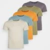 Pier One5 PACK - T-shirt - Bas - Orange/dark Blue/green -Pier One Försäljning 90b78c53f04f4dc081666ac8ae3ca1ec