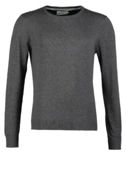 Pier OneBASIC CREWNECK - Stickad Tröja - Dark Grey Melange -Pier One Försäljning a544139b03e5432e9796573c491ff748