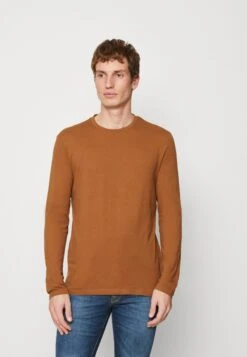 Pier One3 PACK - Långärmad Tröja - Mottled Dark Blue/light Brown/off-white -Pier One Försäljning a7d12d7c928b405dbaf7475591c160be