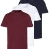 Pier One3 PACK - T-shirt - Bas - White/dark Blue/red -Pier One Försäljning b22996cf8ea74e22b29cab897962d0ba