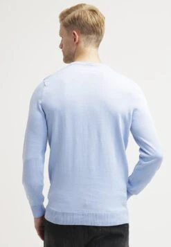 Pier OneBASIC CREWNECK - Stickad Tröja - Light Blue -Pier One Försäljning b4d33f3f472b4e0cb87579499a0f1069