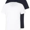 Pier One2 PACK - T-shirt - Bas - White/dark Blue 2 Pier One2 PACK - T-shirt - Bas - White/dark Blue -Pier One Försäljning c317d65fe9bd4dd2b5dfb2c9aa92192f