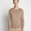 Pier OneBASIC CREWNECK - Stickad Tröja - Mottled Beige -Pier One Försäljning cc4d98d60e7a447cbbb2e3da965107ff