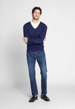 Pier One4 PACK - T-shirt - Bas - Black/white/blue