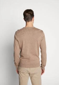 Pier OneBASIC CREWNECK - Stickad Tröja - Mottled Beige -Pier One Försäljning e45875b79af34307b546bc88a1571a7e