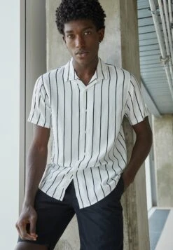 Pier One2 PACK - Skjorta - Black/white -Pier One Försäljning e9850c2e54ca4eb6b01614842b047075