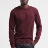 Pier OneBASIC CREWNECK - Stickad Tröja - Bordeaux -Pier One Försäljning eb0e723b2058424e9a31aa5c1f372c09