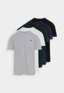 Pier One5 PACK - T-shirt - Bas - White/ark Green/blue -Pier One Försäljning ec9f5ea8a1c14a7d833423c8e43ff5c2