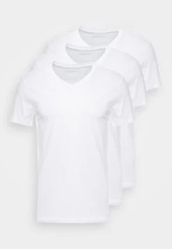 Pier One3 PACK - T-shirt - Bas - White -Pier One Försäljning f303a530b2ca4ce1b1fd875519edd597