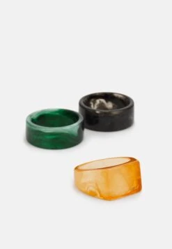 Pier One3 PACK - Ringar - Black/green/orange -Pier One Försäljning fa3f2614c06648be9f9108cc78d74ab1